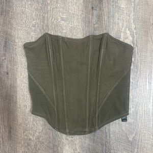Urban Outfitters Olive Green Corset Top